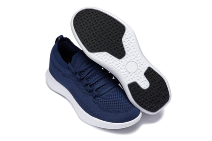 CALTO - QA063 - 6 cm più alto (suola blu scuro/bianca) - Sneakers in maglia leggere