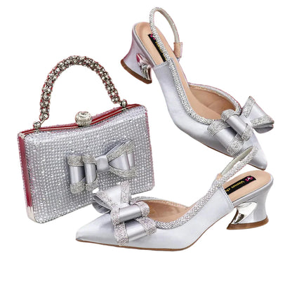 Latest Italian African Design Shoes and Bags Set ED111