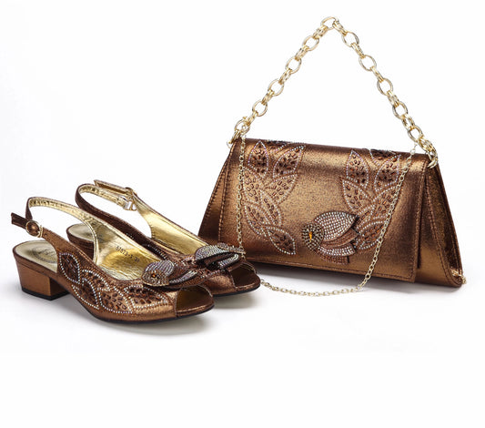 Eleganti Scarpe Basse da Donna e Set Borsa - ED110