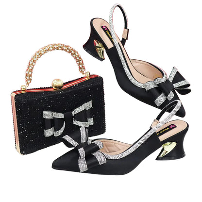 Latest Italian African Design Shoes and Bags Set ED111