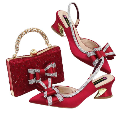 Latest Italian African Design Shoes and Bags Set ED111