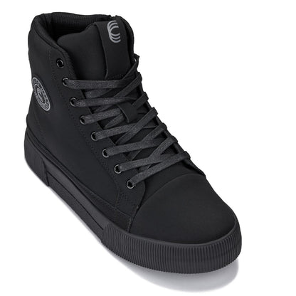 CALTO - S3421 - 6 CM Più Alto (Nero) - Stivali Sneaker Alti con Zip e Puntale Rinforzato