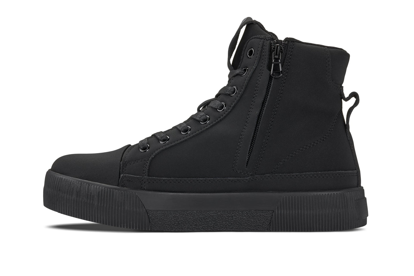 CALTO - S3421 - 6 CM Più Alto (Nero) - Stivali Sneaker Alti con Zip e Puntale Rinforzato