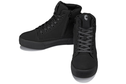 CALTO - S3421 - 6 CM Più Alto (Nero) - Stivali Sneaker Alti con Zip e Puntale Rinforzato
