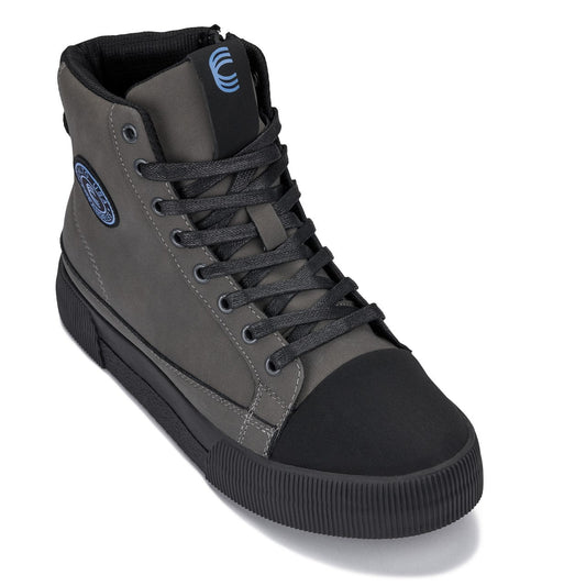 CALTO - S3423 - 6,1 cm Più Alto (Grigio) - Sneakers Stivaletto Alte con Punta a Calotta e Zip