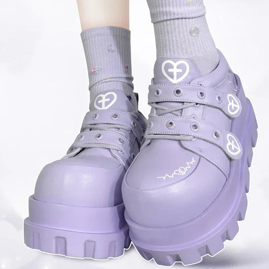 Scarpe con plateau Mary Jane "Cross Heart"