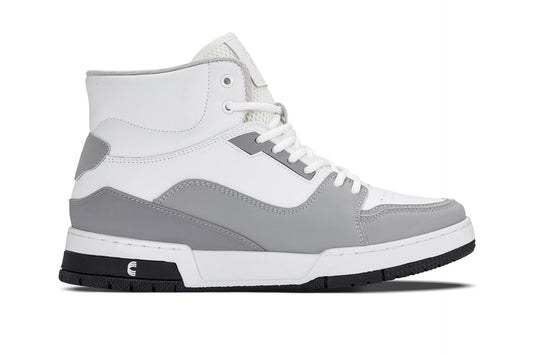 CALTO - S4751 - 7,5 cm in più (Bianco/Grigio) - Sneakers alte