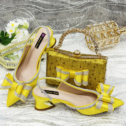 Lastest Italian Ladies Shoes with Matching Bag Set ED113