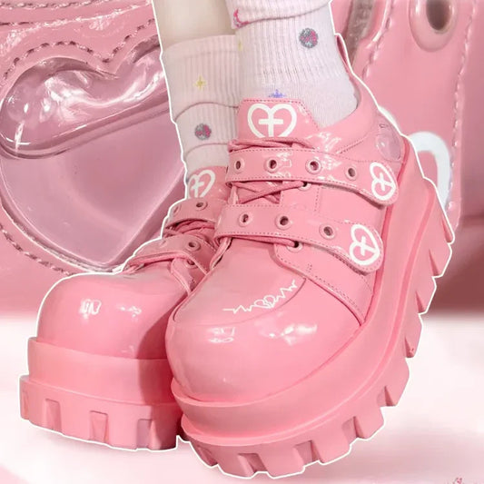 Scarpe con plateau Mary Jane "Cross Heart"