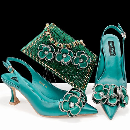 Ladies Shoes With Matching Bag Set- ED101