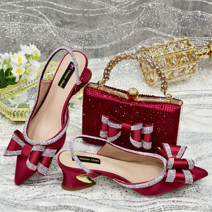 Lastest Italian Ladies Shoes with Matching Bag Set ED113