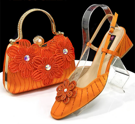Completo Scarpe col Tacco e Pochette Eleganti da Donna Moda Italiana EDS317