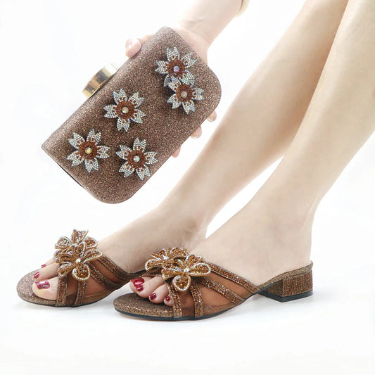 NUOVO Completo Abbinato Scarpe e Borsa HYU1-6