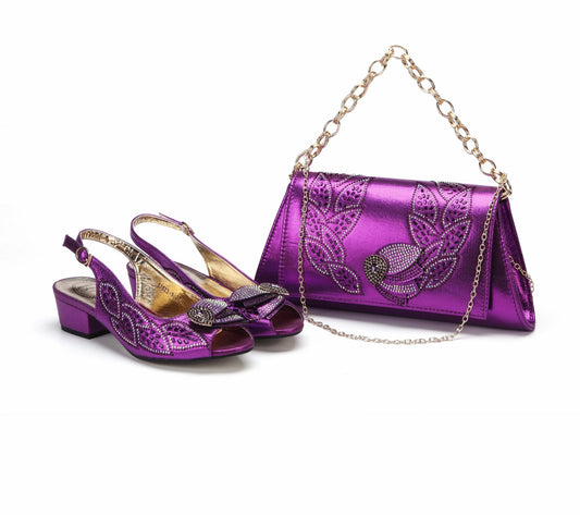 Eleganti Scarpe Basse da Donna e Set Borsa - ED110