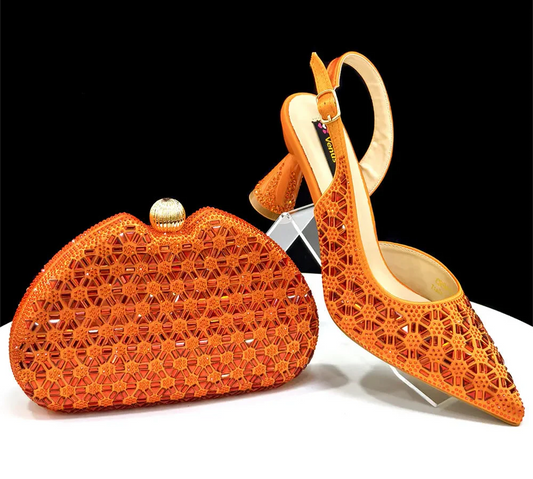 Elegante Set Scarpe e Borsa Donna di Design Italiano EDS45