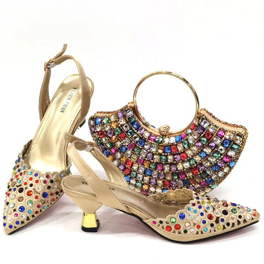 Set Scarpe e Borsa Donna ED215 di Lusso con Ultimo Motivo