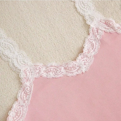 Pink & White Floral Pajamas Set