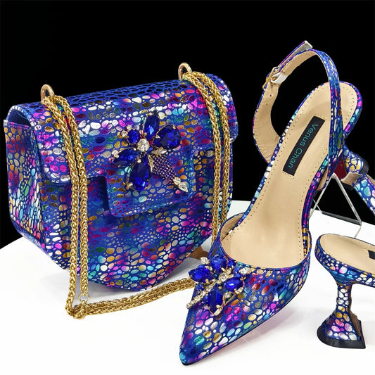 Set di scarpe e borse fucsia italiane ED1990