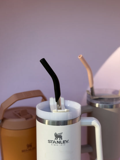 purifyou 14.5" Reusable Stainless Steel Straws with Silicone Tips – Eco-Friendly, Durable, and Travel-Ready