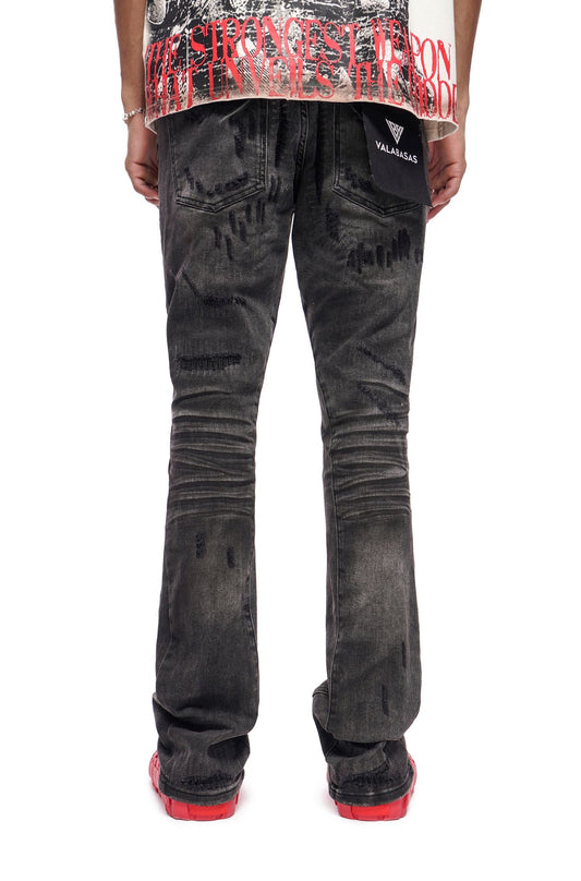 Valabasas Graft Stacked Jean - Grigio Lavato