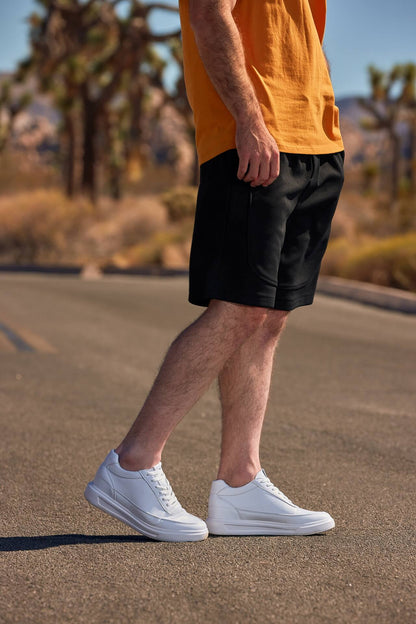 CALTO - X1647 - 7 CM Più Alto (Bianche) - Scarpe da ginnastica leggere