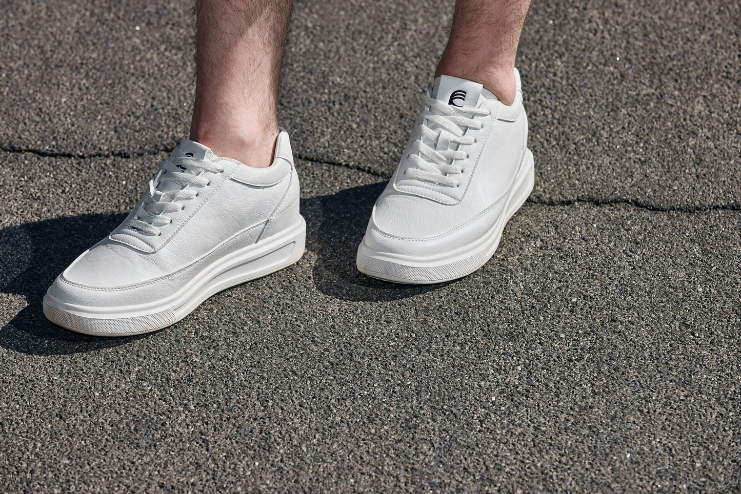 CALTO - X1647 - 7 CM Più Alto (Bianche) - Scarpe da ginnastica leggere