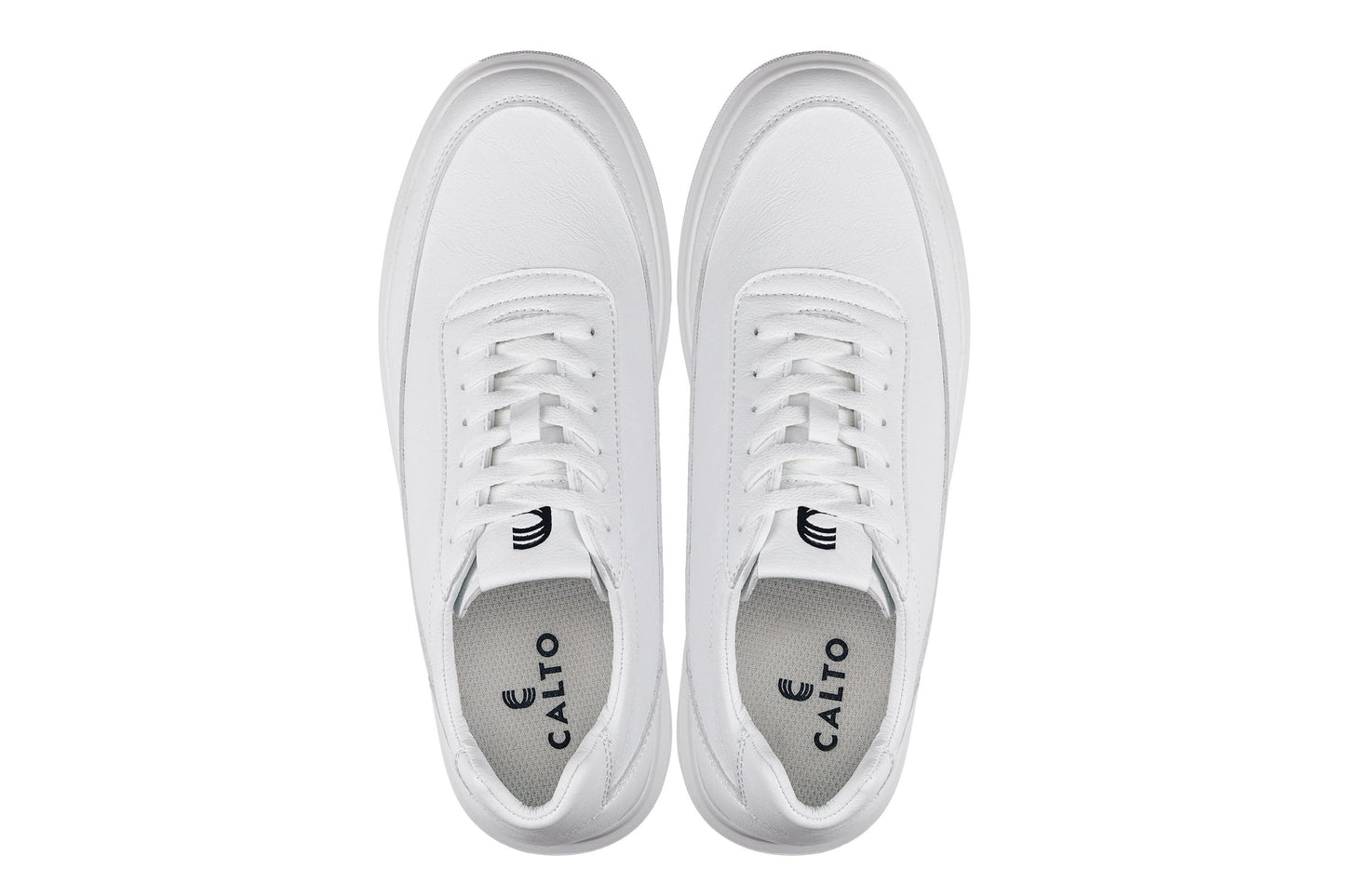 CALTO - X1647 - 7 CM Più Alto (Bianche) - Scarpe da ginnastica leggere