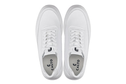 CALTO - X1647 - 7 CM Più Alto (Bianche) - Scarpe da ginnastica leggere