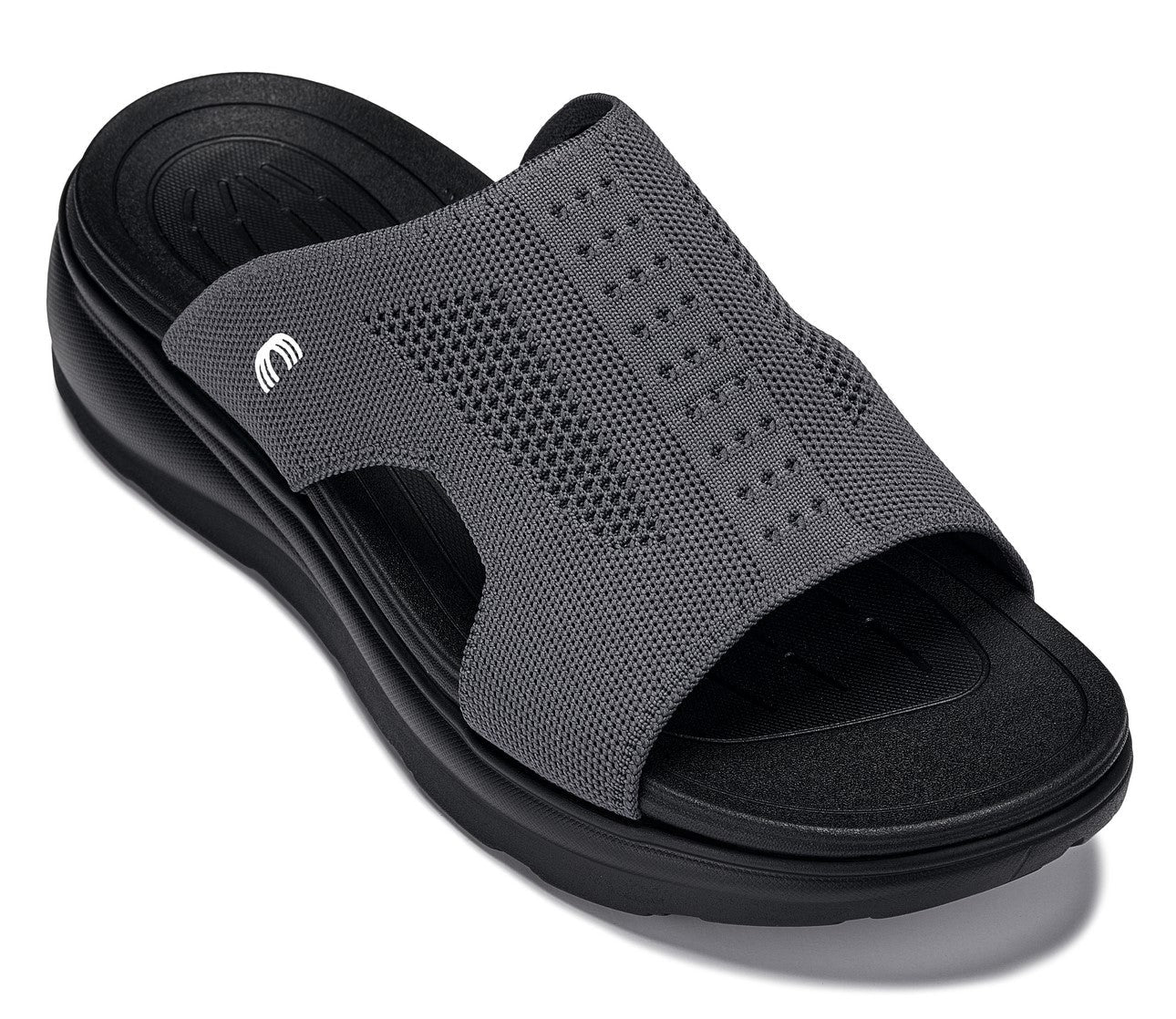 CALTO - X1658 - Aumento 5 cm (Nero/Grigio Scuro Lavorato a Maglia)