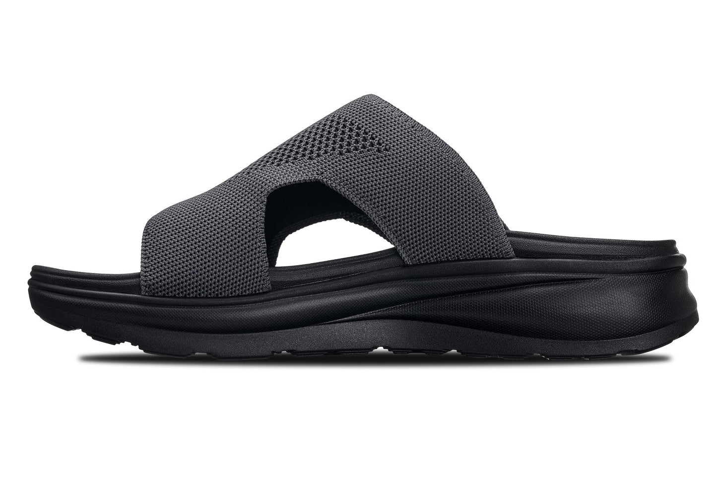 CALTO - X1658 - Aumento 5 cm (Nero/Grigio Scuro Lavorato a Maglia)