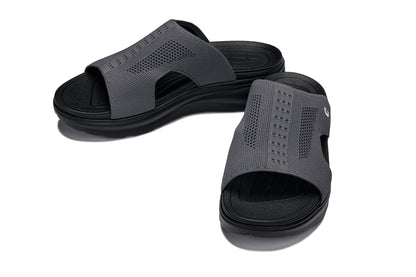 CALTO - X1658 - Aumento 5 cm (Nero/Grigio Scuro Lavorato a Maglia)