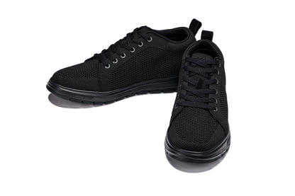 CALTO - X2320 - 6 cm in più (Nero/Suola Nera) - Sneaker Casual con Lacci - Leggera
