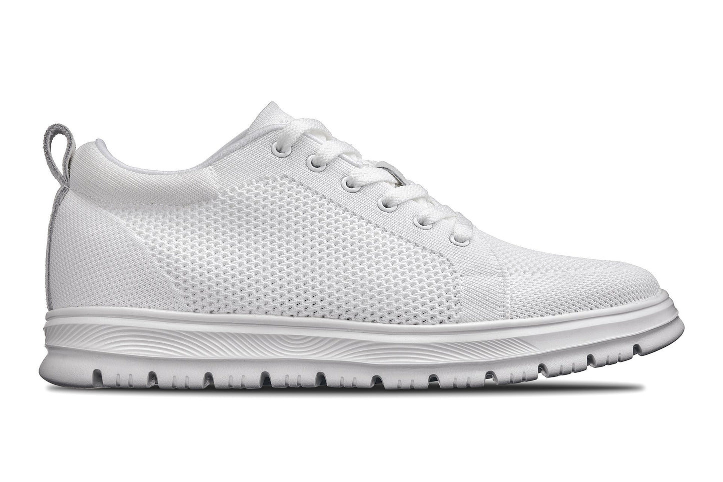 CALTO - X2321 - 6,1 cm più alto (bianco/suola bianca) - Sneaker casual stringata - Leggera