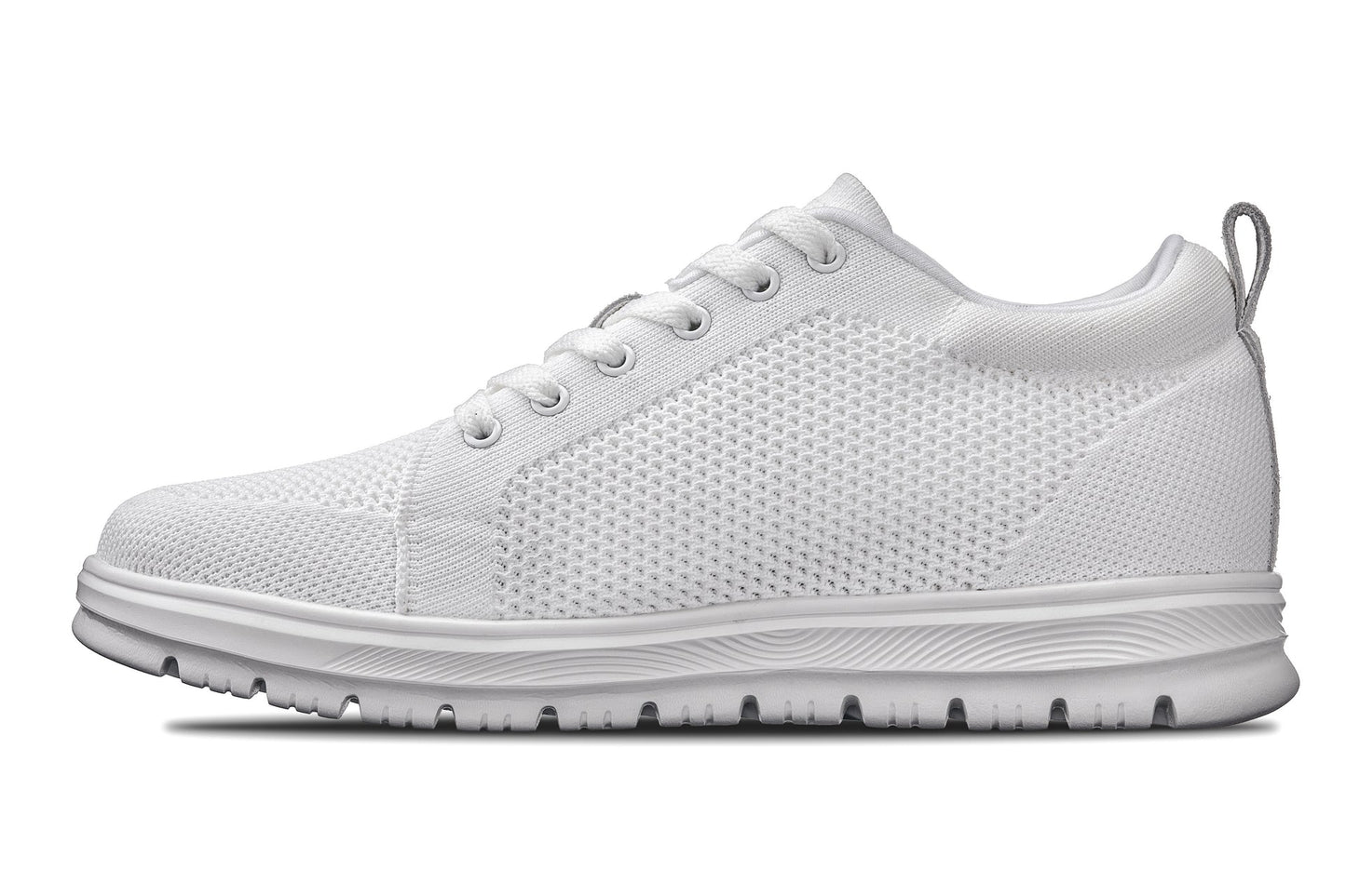 CALTO - X2321 - 6,1 cm più alto (bianco/suola bianca) - Sneaker casual stringata - Leggera