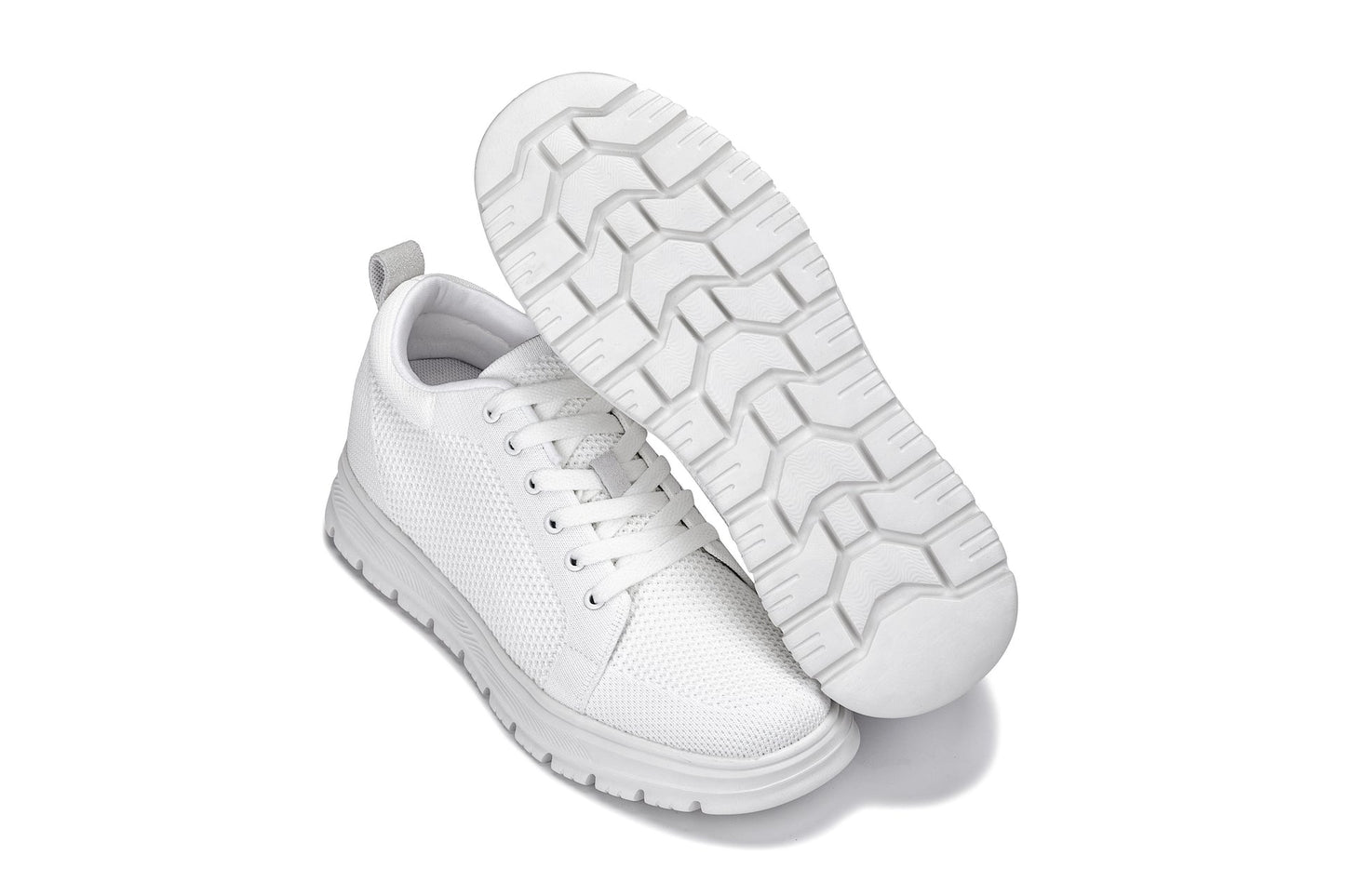 CALTO - X2321 - 6,1 cm più alto (bianco/suola bianca) - Sneaker casual stringata - Leggera