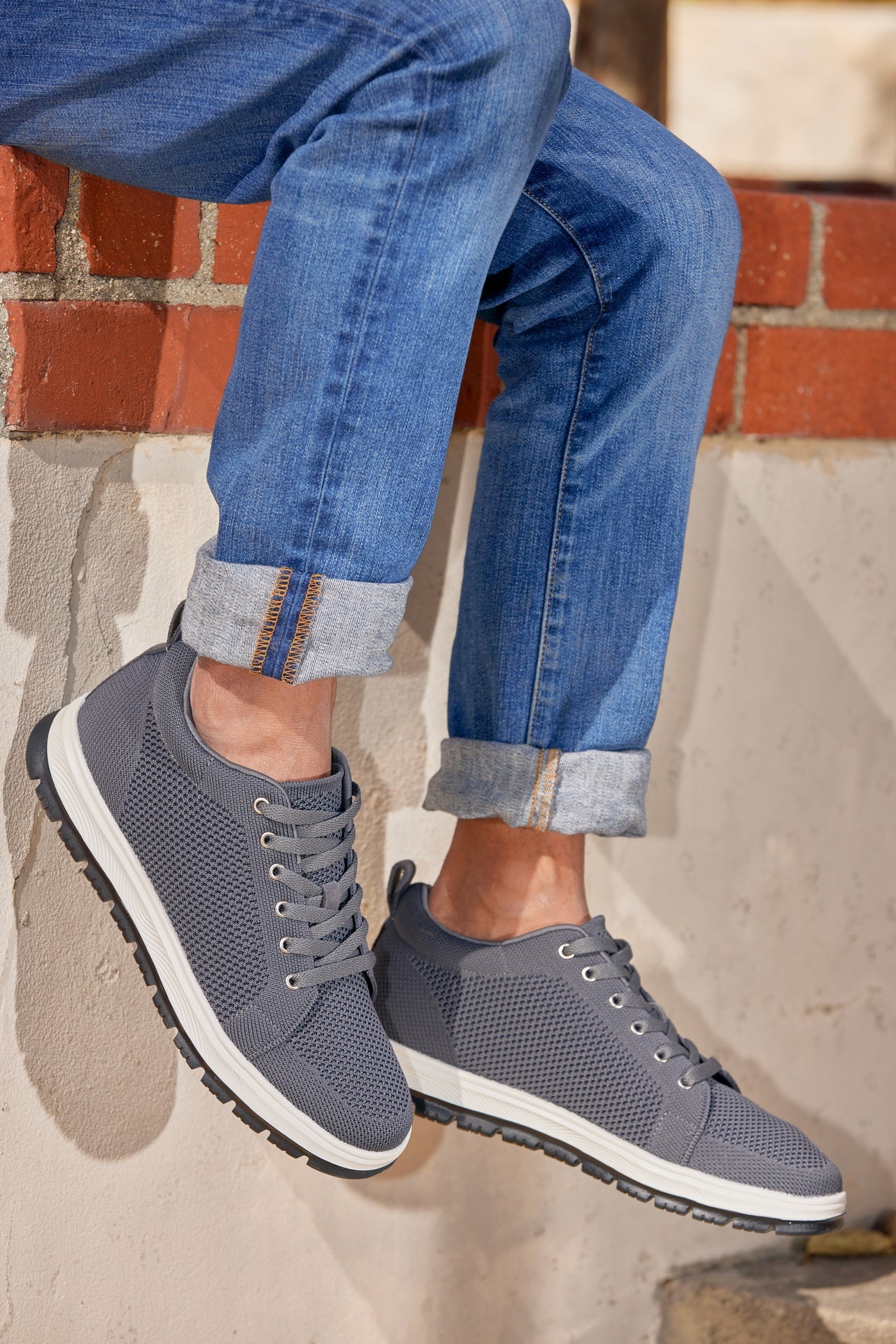 CALTO - X2323 - 2.4 Pollici Più Alto (Grigio Ferro/Bianco e Suola Nera) - Sneakers Casual Stringate - Leggere