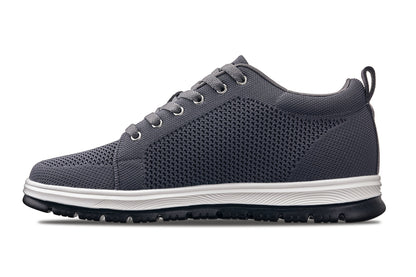 CALTO - X2323 - 2.4 Pollici Più Alto (Grigio Ferro/Bianco e Suola Nera) - Sneakers Casual Stringate - Leggere