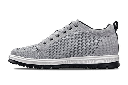CALTO - X2324 - 6.09 cm più alto (Grigio Peltro/Suola Bianca & Nera) - Sneaker Casual Allacciata - Leggera