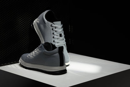 CALTO - X2324 - 6.09 cm più alto (Grigio Peltro/Suola Bianca & Nera) - Sneaker Casual Allacciata - Leggera