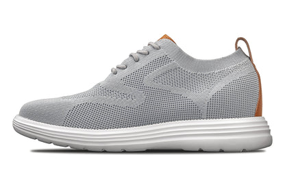 CALTO - X2637 - 2.8 pollici più alto (grigio peltro/marrone) - Scarpe stringate casual da passeggio - Leggere