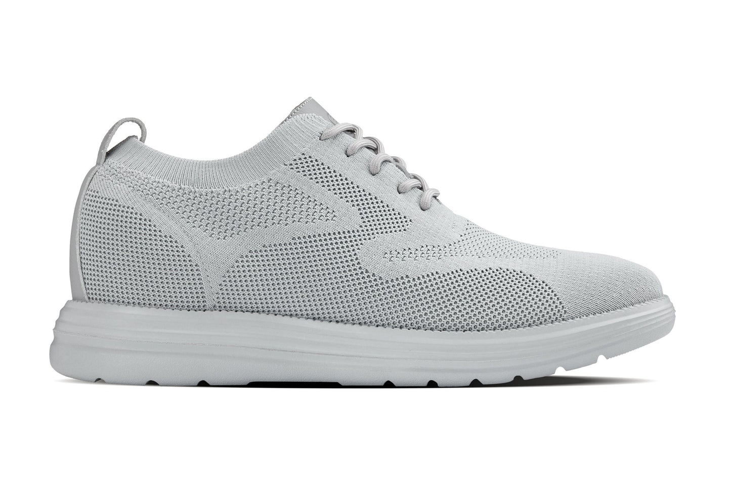 CALTO - X2640 - 7,1 cm Più Alto (Peltro/Suola Grigio Chiaro) - Scarpa Casual Allacciata - Leggera