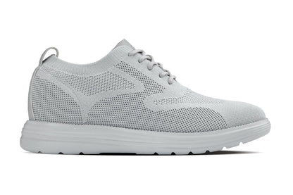 CALTO - X2640 - 7,1 cm Più Alto (Peltro/Suola Grigio Chiaro) - Scarpa Casual Allacciata - Leggera