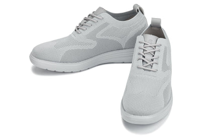 CALTO - X2640 - 7,1 cm Più Alto (Peltro/Suola Grigio Chiaro) - Scarpa Casual Allacciata - Leggera