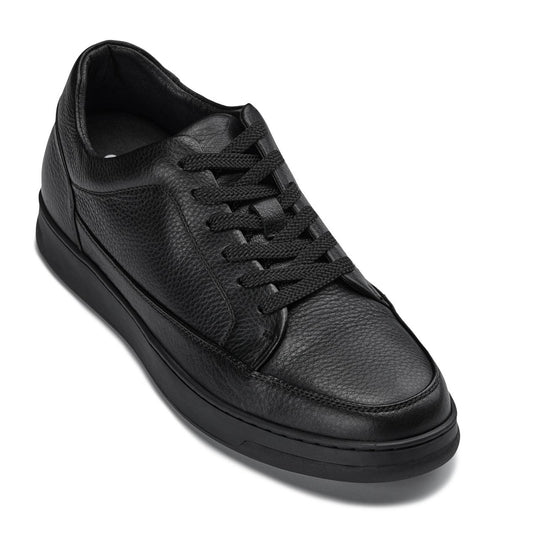 CALTO - Y7111 - 2.6 Pollici Più Alto (Nero) - Sneakers Rialzate in Pelle Martellata
