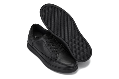 CALTO - Y7111 - 2.6 Pollici Più Alto (Nero) - Sneakers Rialzate in Pelle Martellata