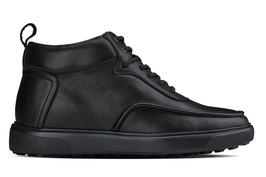 CALTO - Y7112 - 7 cm più alto (Nero) - Sneaker-Stivali Moc-Toe in Pelle Nappa