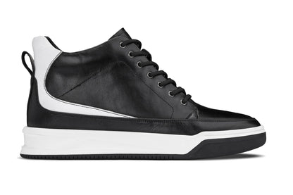 CALTO - Y7150 - 2.6 Inches Taller (Nero) - Sneaker-Stivaletto in Pelle alla Caviglia