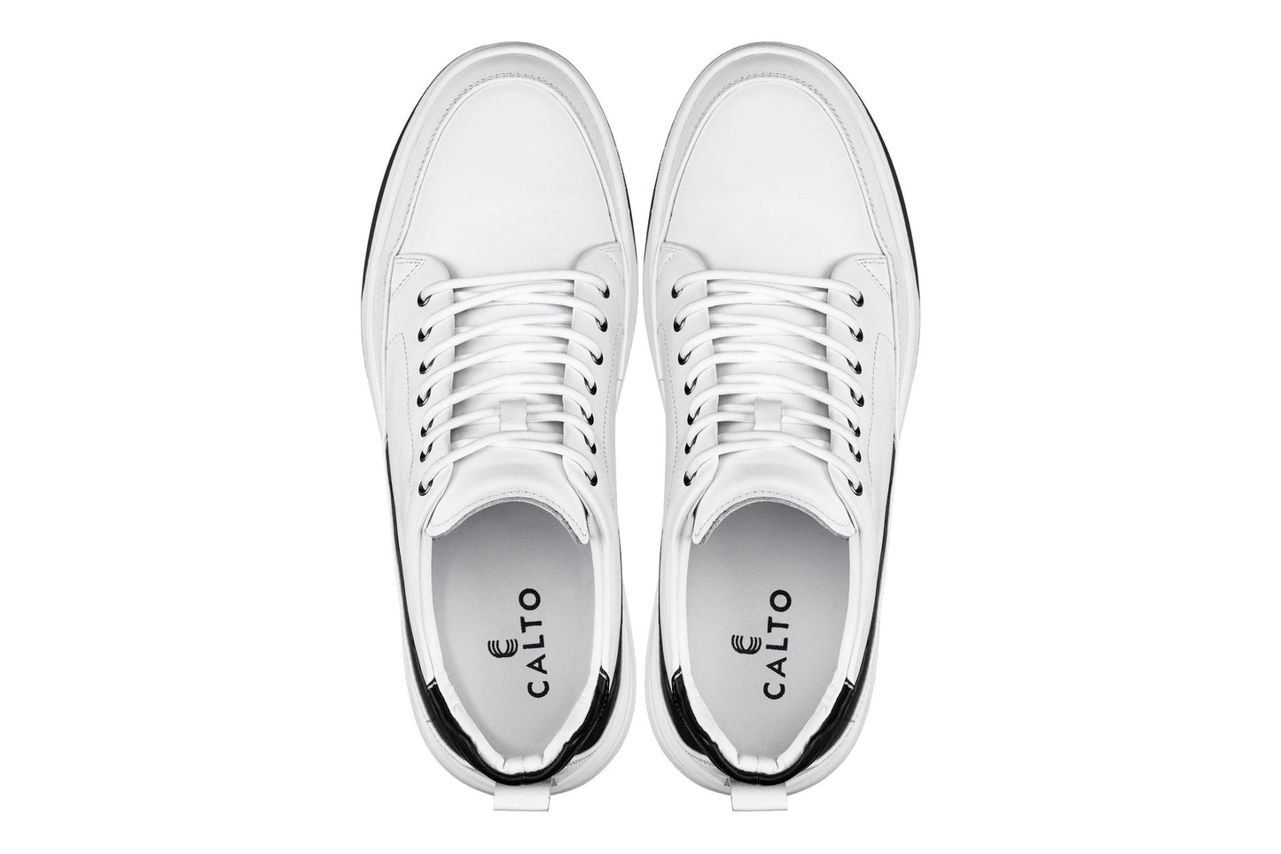 CALTO - Y7151 - 6.6 cm in più (bianco sporco) - Sneaker-Stivaletto alla Caviglia in Pelle