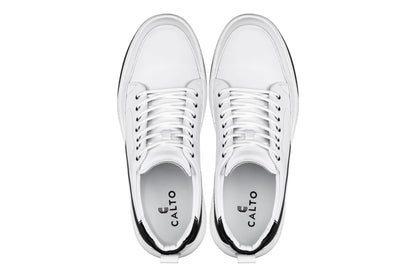 CALTO - Y7151 - 6.6 cm in più (bianco sporco) - Sneaker-Stivaletto alla Caviglia in Pelle