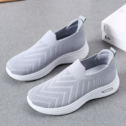 Women's Mesh Slip-On Sneakers | Breathable Lightweight Flat Walking Shoes